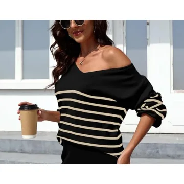 ETCYY NEW Womens 2 Piece Outfits Sweater Lounge Set Casual V Neck Knit Pajama Set Long Sleeve Top Wide Leg Pants Loungewear