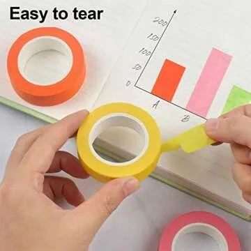 Guirnd 12PCS Colored Masking Tape for Kids & Arts