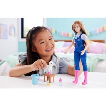 Barbie 65th Anniversary Farm Vet Playset with 10 Accessories