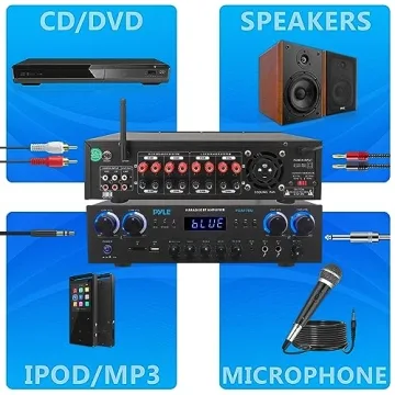 Pyle Bluetooth Home Audio Amplifier 800W Receiver
