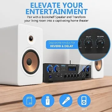 Pyle Bluetooth Home Audio Amplifier 800W Receiver