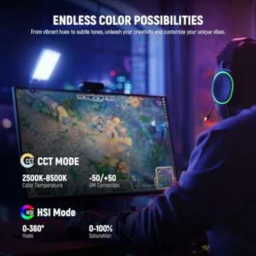 NEEWER VL67C RGB Selfie Light - App Controlled & Versatile