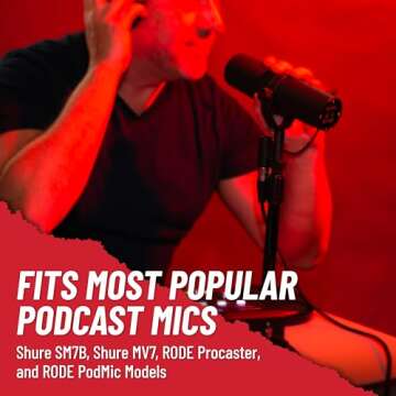 Gator Frameworks Desktop Microphone Stand with Round Weighted Base & Adjustable Height (GFW-MIC-0501...