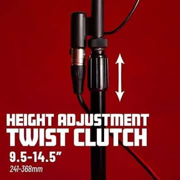 Gator Frameworks Desktop Microphone Stand with Round Weighted Base & Adjustable Height (GFW-MIC-0501)