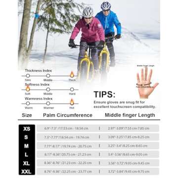 RIGWARL -5℉ Winter Warm Gloves with Thickest Thermal Plush for Extreme Cold Weather, Completely Waterproof Gloves Men Women, Lightweight Glove with Touchscreen Fingers for Hiking Running Skiing Work