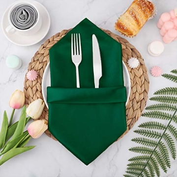 Aneco Satin Napkin Set - 12 Elegant 20 x 20 Inches Napkins