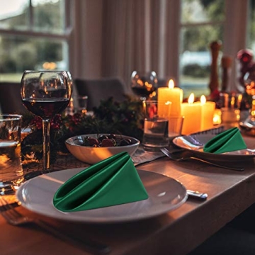 Aneco Satin Napkin Set - 12 Elegant 20 x 20 Inches Napkins