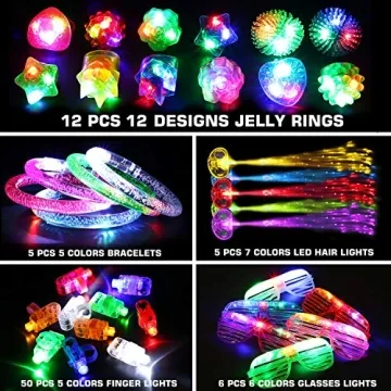 78PCs LED Light Up Party Favors - Fun for All Ages!