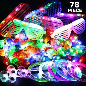 78PCs LED Light Up Party Favors - Fun for All Ages!