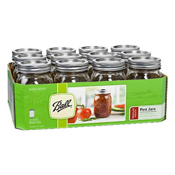Ball Mason Jars 16-Ounce Regular Mouth - 12-Pack