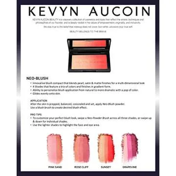 Kevyn Aucoin The Neo-Blush, Grapevine: Blush makeup compact. Trio palette of gradient colors. Blends pearl, satin & matte finishes for highlighting cheeks. Personalized looks - natural to pop of color