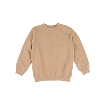 Leveret Kids & Toddler Boys Girls Long Sleeve Sweatshirt in Beige - Perfect for Play and School