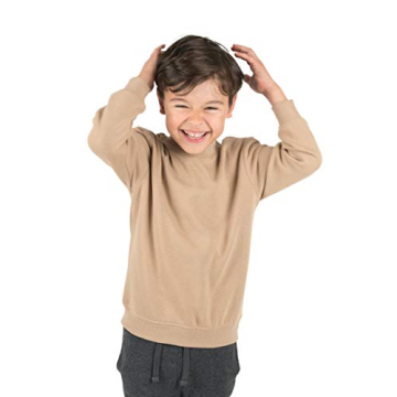 Leveret Kids Long Sleeve Sweatshirt in Beige for Toddlers