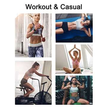 ANOTHER CHOICE Women Workout Set 2 Piece Ribbed Yoga Suit Athletic Zipper Crop Tank Top Booty Shorts Activewear(Black,L)