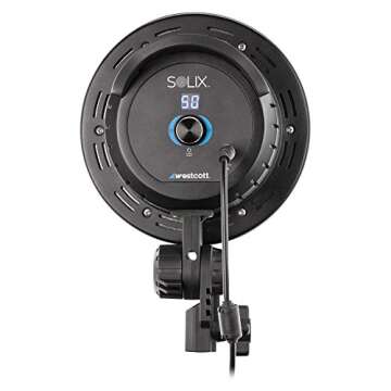 Westcott Solix Apollo Orb 1-Light LED Kit, Includes Solix Light Head, Travel Case, 43" Apollo Orb Octabox, 8' Light Stand, Compact Soft Sided 2-Light Carry Case