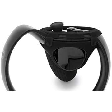 Controller Skin for Oculus Touch v1 by Asterion Products - (NOT for New Quest/Rift-S) Premium Gel Shell Silicone Protection Covers Featuring Low-Profile Friction Studs (Set of 2) Black