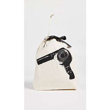 Bag-all Women's Hairdryer Organizing Bag, Natural/Black, One Size