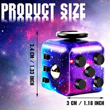 4 Pack Fidget Cube Fidget Toys, Stress and Anxiety Relief Toys, Fidget Toy Cube Relaxing Hand-Held for Adults, Killing Time Cool Fidget Block for ADD/ADHD/OCD