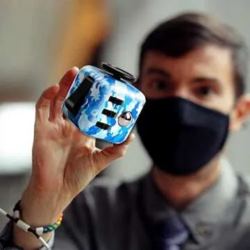 4 Pack Fidget Cube Fidget Toys, Stress and Anxiety Relief Toys, Fidget Toy Cube Relaxing Hand-Held for Adults, Killing Time Cool Fidget Block for ADD/ADHD/OCD