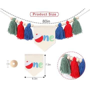 The Big One Fishing High Chair Banner - First Birthday for Highchair Banner,1st Birthday Fishing Ban...