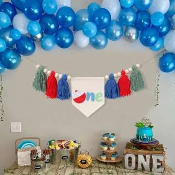 The Big One Fishing High Chair Banner - First Birthday for Highchair Banner,1st Birthday Fishing Banner, Fishing Photo Prop, Baby Fishing Party Decor, Fishing 1st Birthday Party Decorations,Fishing Themed First Birthday Party Decorations