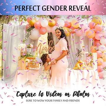 Exciting Gender Reveal Pink Confetti Cannon Set for Celebrations