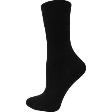 Winterlace Womens Premium Soft Crew Socks, 3 Pairs Bamboo Rayon Viscose Thin Trouser Dress Socks Bulk Pack