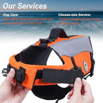 VIVAGLORY Dog Life Jacket for Safe Swimming Adventures
