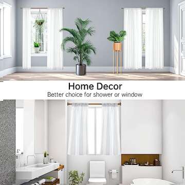 BRIOFOX Shower Curtain Rod Adjustable 32-61 Inch, Spring Tension Shower Rod No Drilling Non Slip, Gold