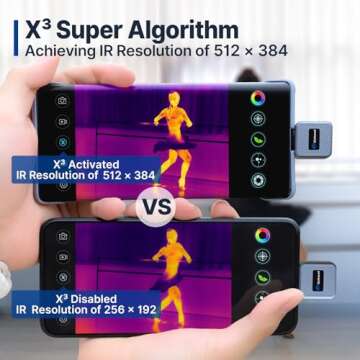 Xinfrared One XH09 Thermal Camera for iPhone, Thermal Night Vision Monocular for Outdoor, 50Hz, Hight IR Resolution Thermal Imaging Camera for Home Inspection and Wilderness Rescue - iOS