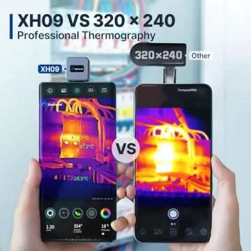 Xinfrared One XH09 Thermal Camera for iPhone, Thermal Night Vision Monocular for Outdoor, 50Hz, Hight IR Resolution Thermal Imaging Camera for Home Inspection and Wilderness Rescue - iOS