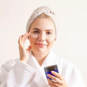 Cornucopia Brands Combination 12 Pack of Cobalt Blue 1oz & 2oz Glass Cosmetic Jars, Lids Included; Refillable Containers for Creams, Lotions