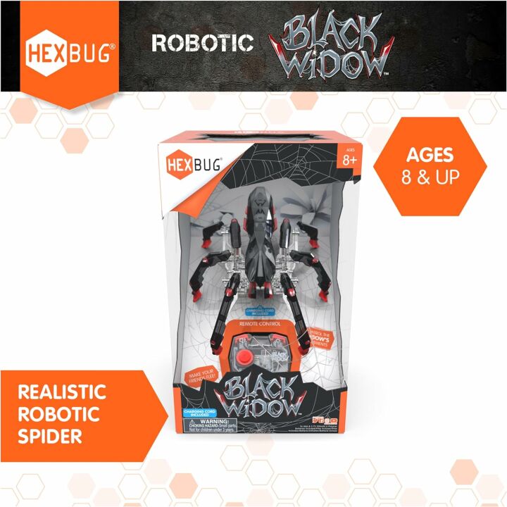 Remote Control Black Widow Spider Robot Toy