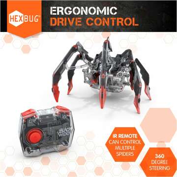 Remote Control Black Widow Spider Robot Toy