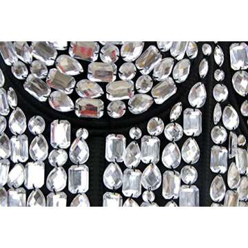 Charmian Women's Rhinestone Bustier Bra Clubwear Top