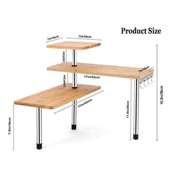 Versatile 3-Tier Corner Shelf for Small Spaces