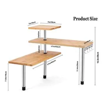 Versatile 3-Tier Corner Shelf for Small Spaces