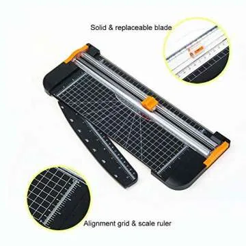Soply A4 Paper Cutter 12 Inch Titanium Paper Trimmer Scrapbooking Tool with Automatic Security Safeguard and Side Ruler for Craft Paper, Label and Cardstock