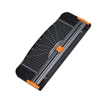 Soply A4 Paper Cutter 12 Inch Titanium Paper Trimmer Scrapbooking Tool with Automatic Security Safeguard and Side Ruler for Craft Paper, Label and Cardstock