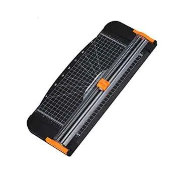 Soply A4 Paper Cutter 12 Inch Titanium Paper Trimmer Scrapbooking Tool with Automatic Security Safeguard and Side Ruler for Craft Paper, Label and Cardstock