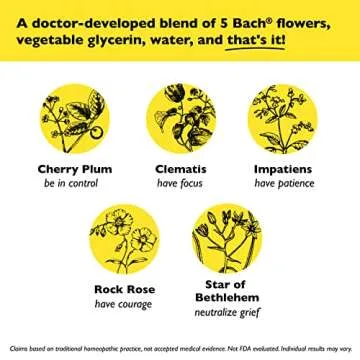 RESCUE Bach Remedy Dropper 10mL, Natural Stress Relief, Homeopathic Flower Essence, Vegan, Gluten & Sugar-Free, Non-Habit Forming (Non-Alcohol Formula)