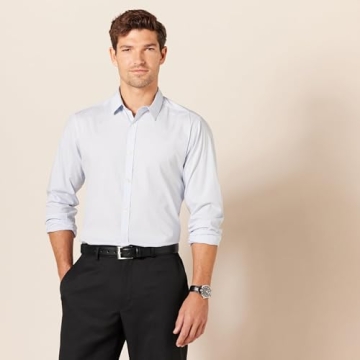 Amazon Essentials Men's Leather Belt, Classic Style, Size 46, Black