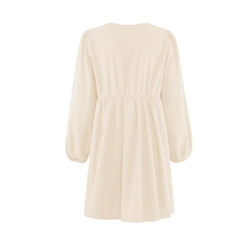 ZESICA Women's Chic Tie-Front Long Sleeve Spring Dress