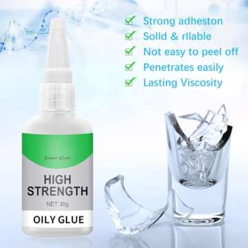 Welding High - Strength Oily Glue, 50g Glue Universal Super Glue Gel, Instant Bonding, Strong Adhesion, Repairs Last Long Time for Metal, Plastic, Wood, Ceramics, Leather (2 Packs)