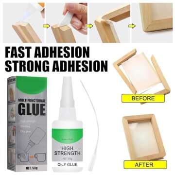 Welding High - Strength Oily Glue, 50g Glue Universal Super Glue Gel, Instant Bonding, Strong Adhesion, Repairs Last Long Time for Metal, Plastic, Wood, Ceramics, Leather (2 Packs)