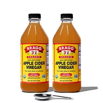 Bragg Organic Apple Cider Vinegar With the Mother – Raw, Unfiltered, 64 Fl Oz