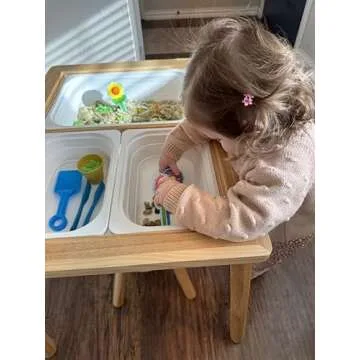 Beright Kids Wooden Table Set for Creative Play and Dining