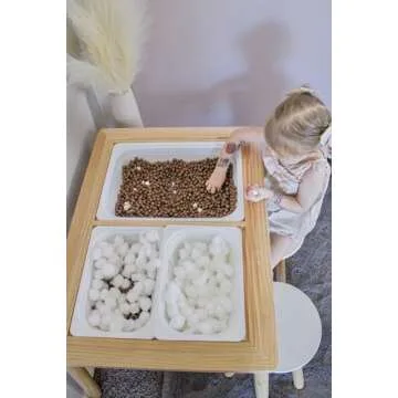 Beright Kids Wooden Table Set for Creative Play and Dining