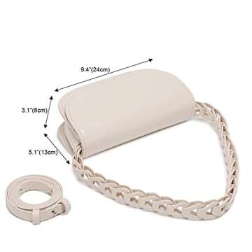 Leanoria Vegan Leather Retro Shoulder Bag with Straps