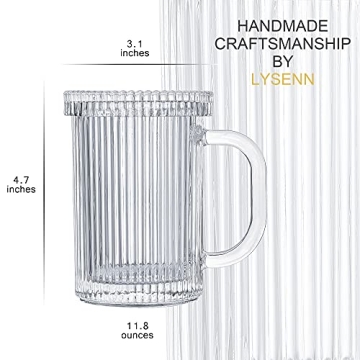 Elegant Lysenn Clear Glass Mug with Lid - Perfect Gift Idea